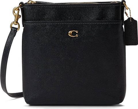 COACH Women's Black Cross Grain Leather Kitt Bag | Coach In Lebanon