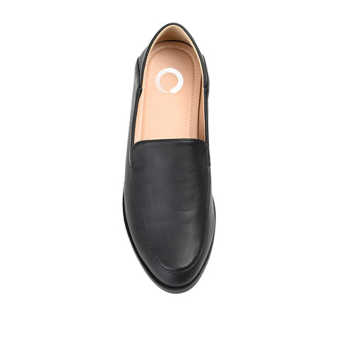 Journee Collection Women's Black Corinne Round Toe Loafer Flats |Journee Collection In Lebanon