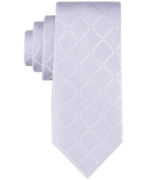 Calvin Klein Men's Lilac Herringbone Grid Tie | Calvin Klein In Lebanon