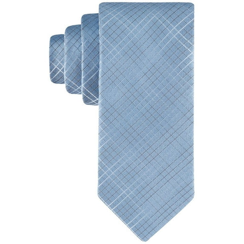 Set of light blue patterned ties on a white background