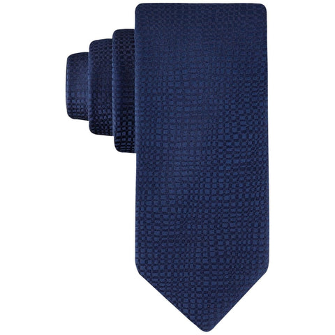 Calvin Klein Men's Navy Sadie Distorted Grid Tie | Calvin Klein In Lebanon