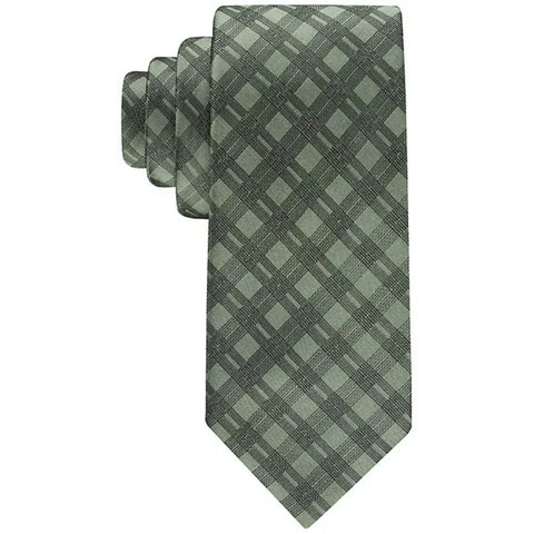 Calvin Klein Men's Olive Green Double-Rail Grid Tie | Calvin Klein In Lebanon