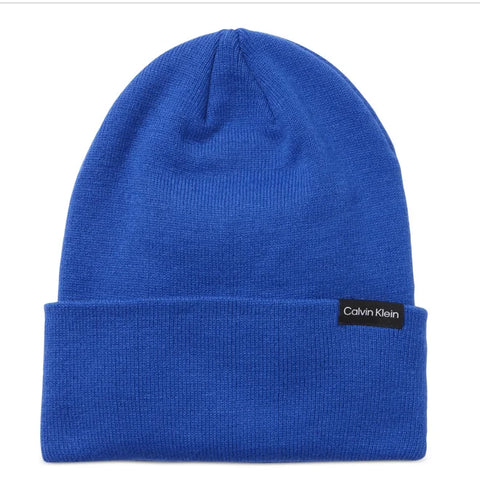 Calvin Klein Women's Navy Blue Foldover-Cuff Double-Layered Beanie| Calvin Klein In Lebanon