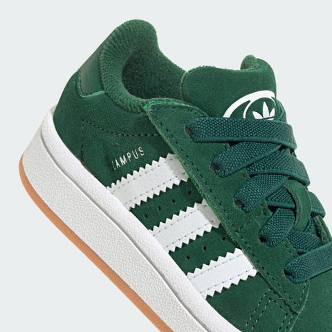 Adidas Baby Boy's Dark Green/Cloud White/Gum Campus 00s Comfort Closure Elastic Lace Sneakers | Adidas In Lebanon