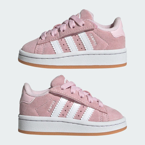 Adidas Baby Girl's Clear Pink/Cloud White/Gum Campus 00s Comfort Closure Elastic Lace Sneakers | Adidas In Lebanon