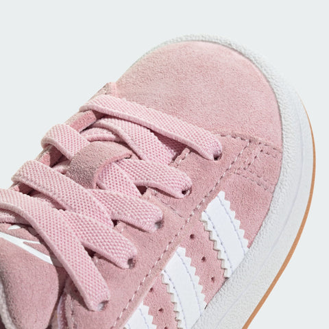 Adidas Baby Girl's Clear Pink/Cloud White/Gum Campus 00s Comfort Closure Elastic Lace Sneakers | Adidas In Lebanon