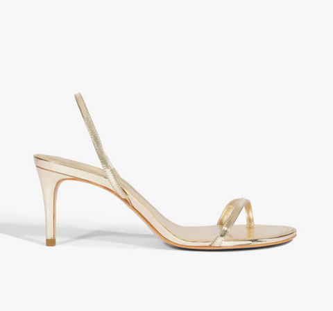 Schutz Women's Gold Metallic Diana Stiletto Sandals | Schutz in Lebanon