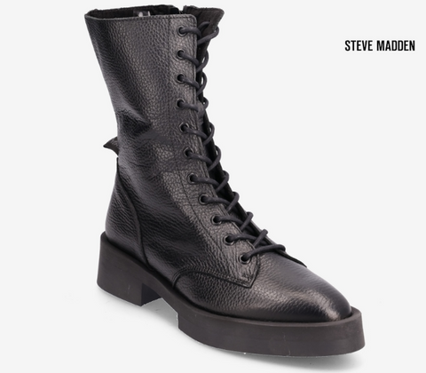 Steve Madden Women's Black Manou Leather Boots |Steve Madden in Lebanon