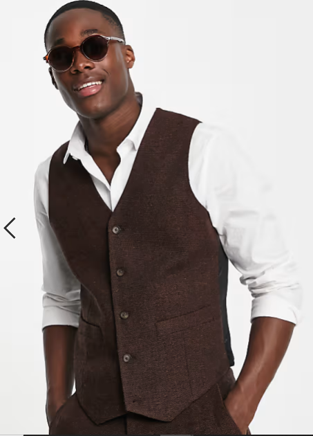 Asos Design Men's Multicolor Vest ANF2291