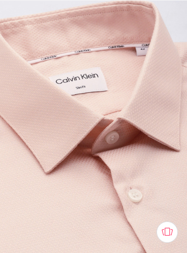 Calvin Klein Men's Light Pink Slim Fit Stretch Shirt | Calvin Klein In Lebanon