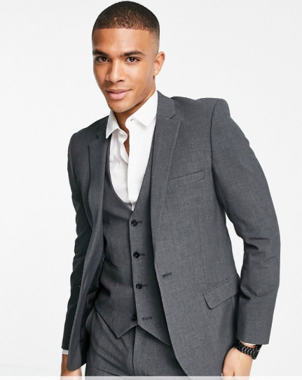 Asos Design Men's Dark Gray Blazer ANF2211