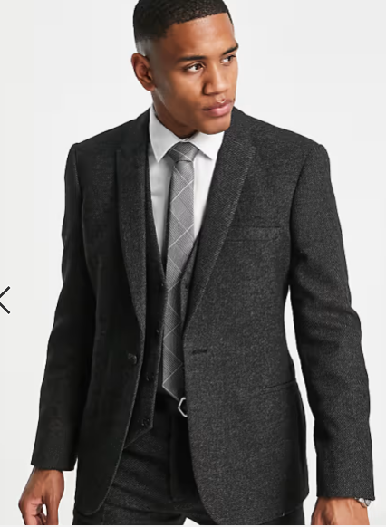 Asos Design Men's Dark Gray Blazer ANF2278