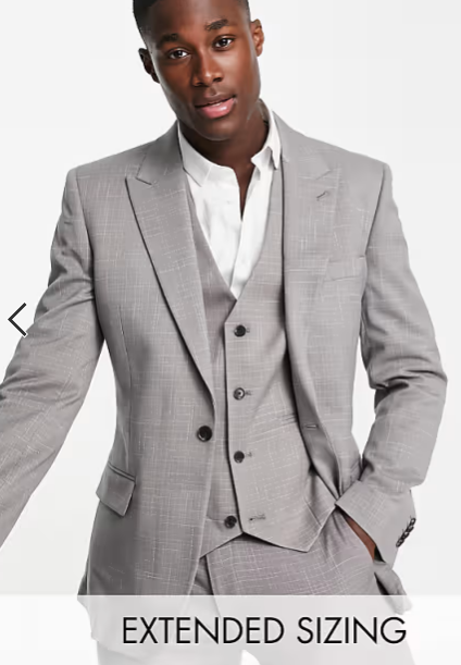 Asos Design Men's Grey Blazer ANF2148