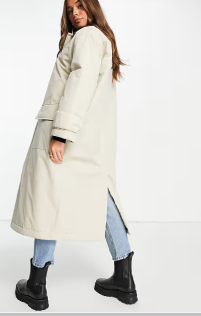 Asos Design Women's Stone Trench Coat ANF2169