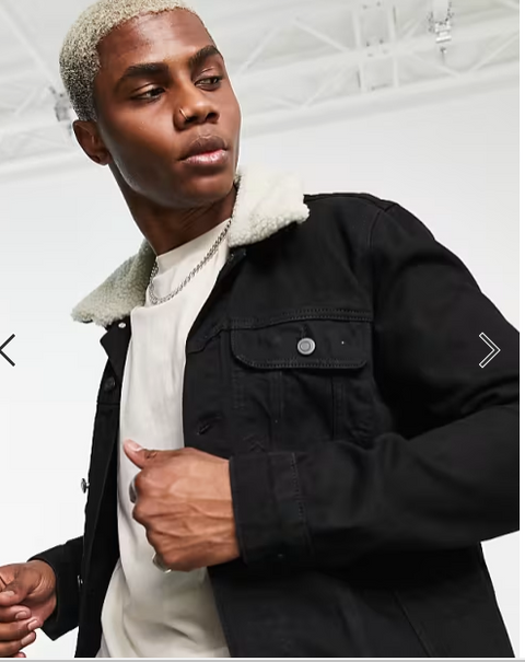 Asos Design Men's Black Jacket | Asos Design In Lebanon