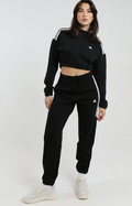 Adidas Women's Black Crop Crew  Sweatshirts RP6Q6 FE969