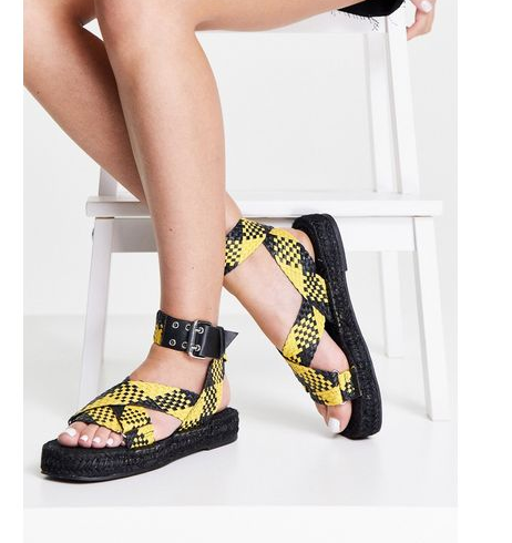 ASOS Design Women's Yellow Sandal  101247746  AMS187 shr