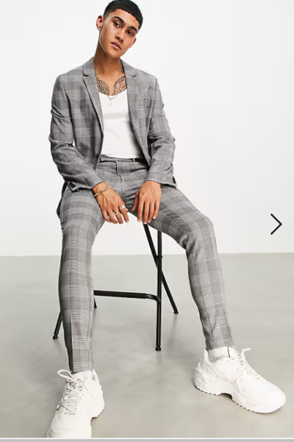 Asos Design Men's Grey Blazer ANF2151