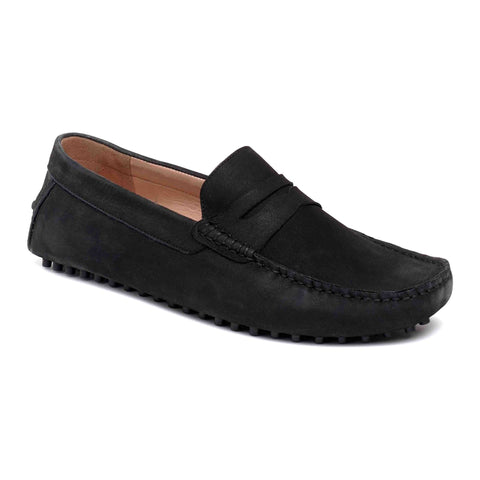 Carlos Men's Black Ritchie Driver Loafers | Carlos In Lebanon