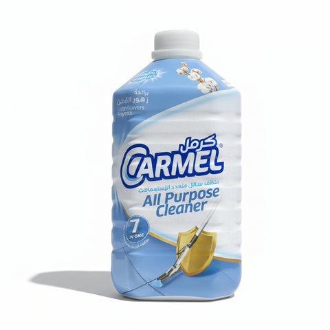 Carmel all-purpose cleaner bottle on a textured surface