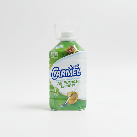 Carmel all-purpose cleaner bottle on a speckled surface