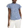 Cece Women's Blue Floral Buttoned Blouse | Cece In Lebanon