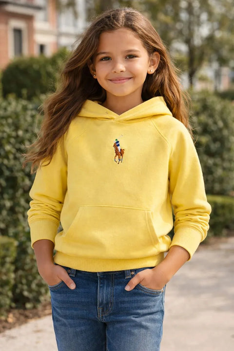 Polo Ralph Lauren Girl's Yellow Pony French Terry Hoodie | Polo Ralph Lauren In Lebanon