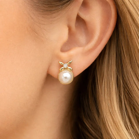 Anne Klein Women's Gold Pearl Earrings | Anne Klein In Lebanon