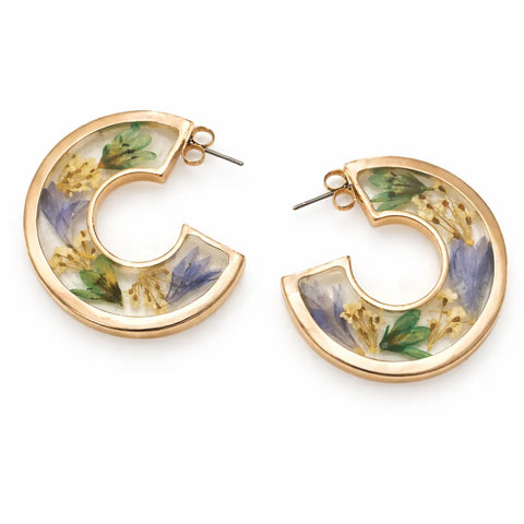Lucky Brand Women's Silver-Tone Pressed Flower Drop Earrings | Lucky Brand In Lebanon
