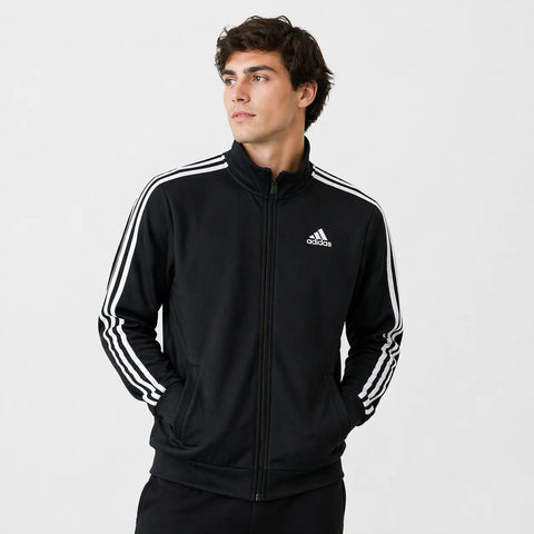 Adidas Men's Black & White Hooded Windbreaker Jacket | Adidas in Lebanon