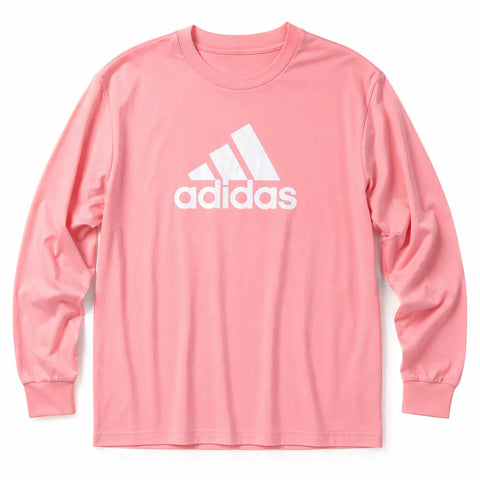 Adidas Women Pink Long-Sleeve Logo Blouse | Adidas in Lebanon