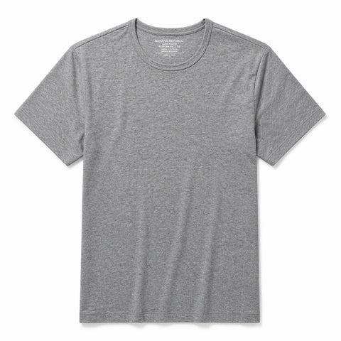 Banana Republic Men's Grey Premium Wash Crew Neck T-Shirt | Banana Republic In Lebanon