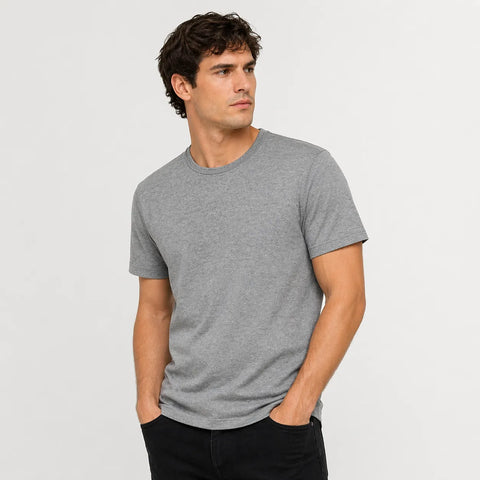 Banana Republic Men's Grey Premium Wash Crew Neck T-Shirt | Banana Republic In Lebanon