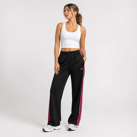 Adidas Women Black & Pink 3-Stripes Track Pants | Adidas in Lebanon