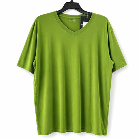 Moorhead Men's Olive Green Casual V-Neck T-Shirt  | Moorhead in Lebanon