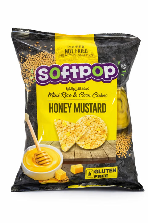Softpop Mini Rice & Corn Cake Honey Mustard Gluten Free 45g | Softpop In Lebanon