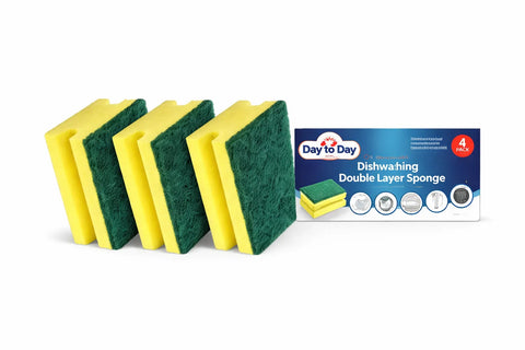 Day To Day Double Face Dishwashing Sponge 3 Pieces