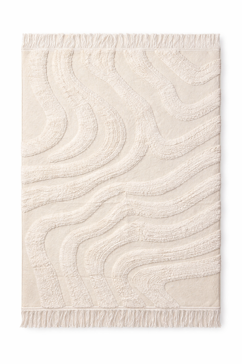 Sinsay Home Cream Wave Textured 40 x 30 cm Bath Mat | Sinsay in Lebanon