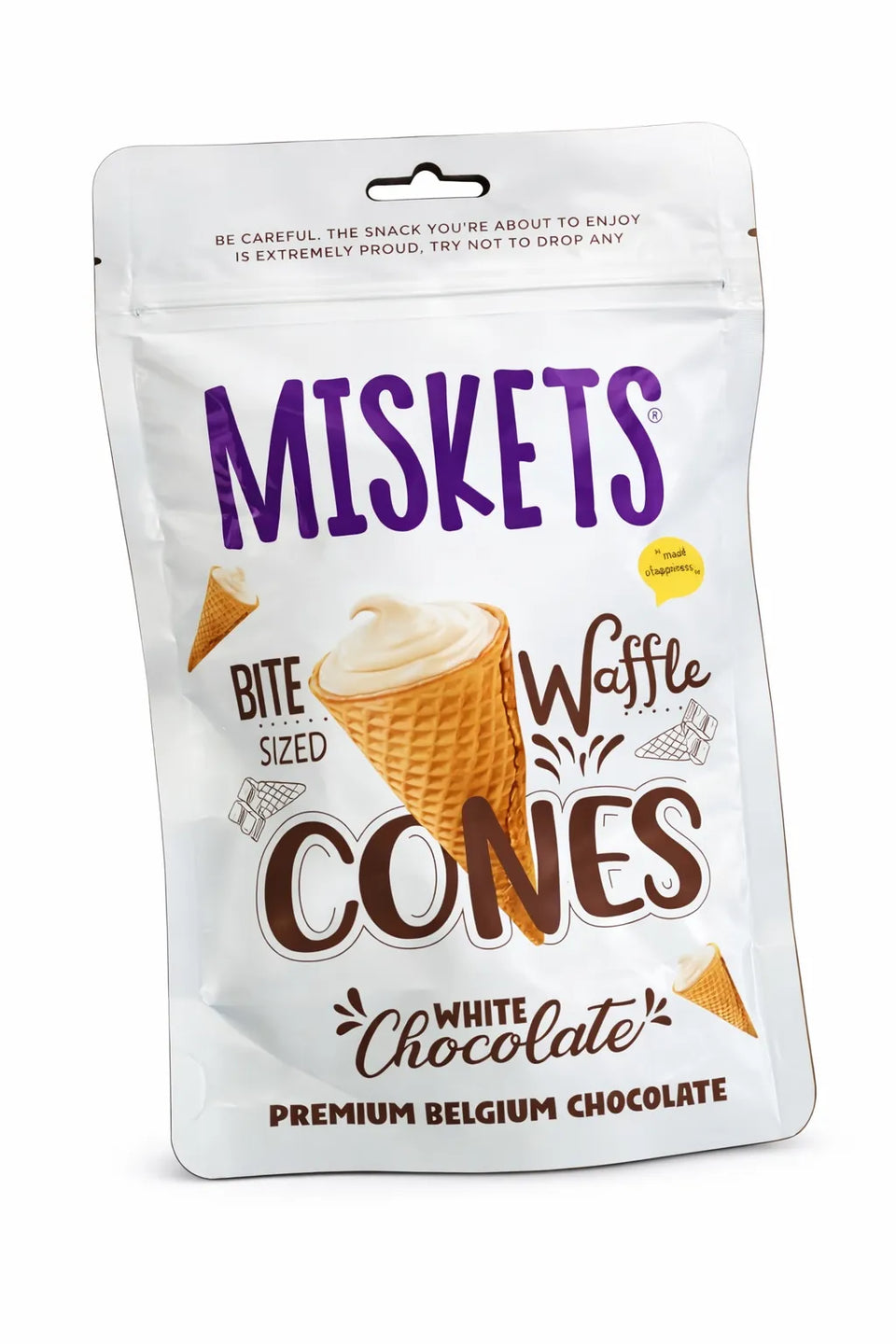 Miskets Bite Sized White Chocolate Waffle Cones 70g | Miskets In Lebanon