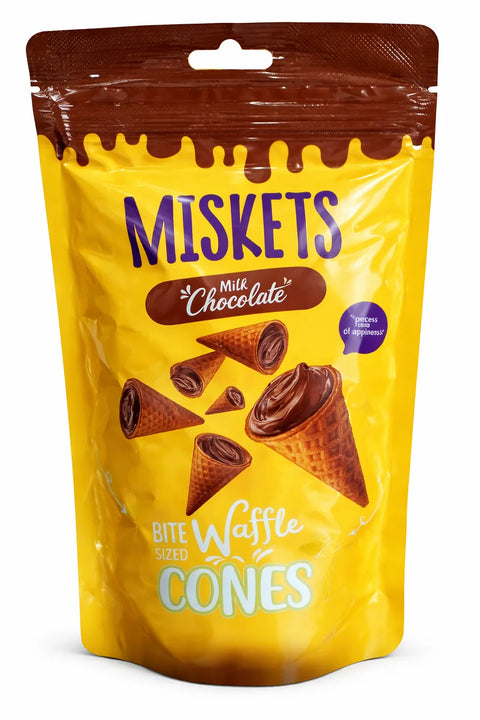 Miskets Bite Sized Milk Chocolate Waffle Cones 70g | Miskets In Lebanon
