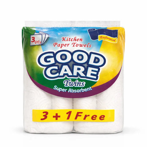 رعاية جيدة توأم مناشف ورقية المطبخ 3ply 3 + 1 مناديل فري + دادا الرطبة مع الوردة 90pcs