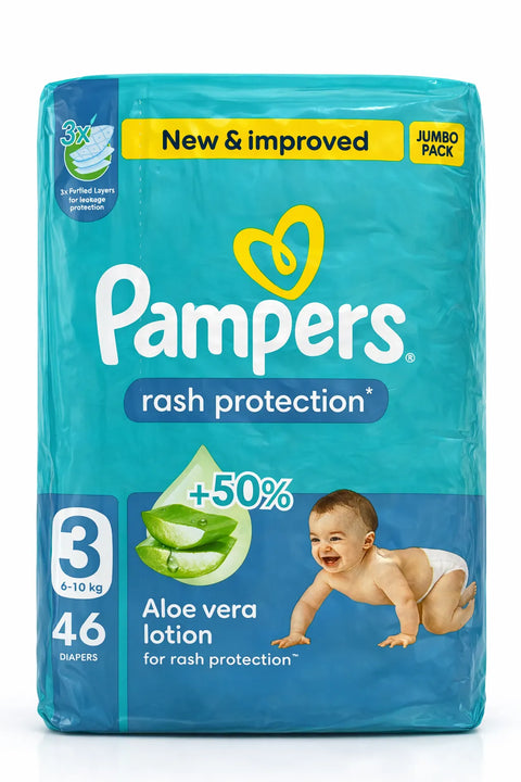 Pampers Rash Protection Diapers Size 3 (6-10 kg) 46 Diapers | Pampers  In Lebanon