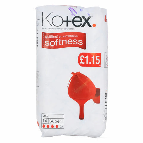 Kotex Quilted for Sumptuous Softness 14 Maxi Super