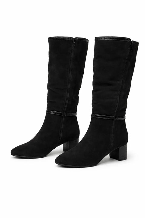 Karen Scott Women's Black Faux-Suede Vivyee Tall Boots | Karen Scott in Lebanon