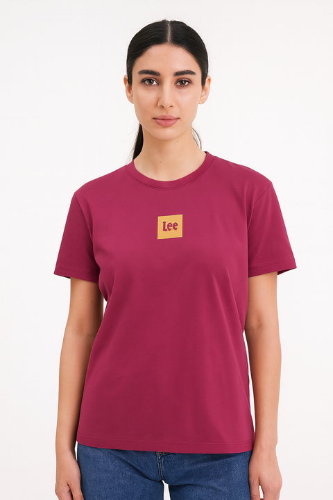 Lee Women's Dark Purple Regular Fit T-Shirt |Lee In Lebanon