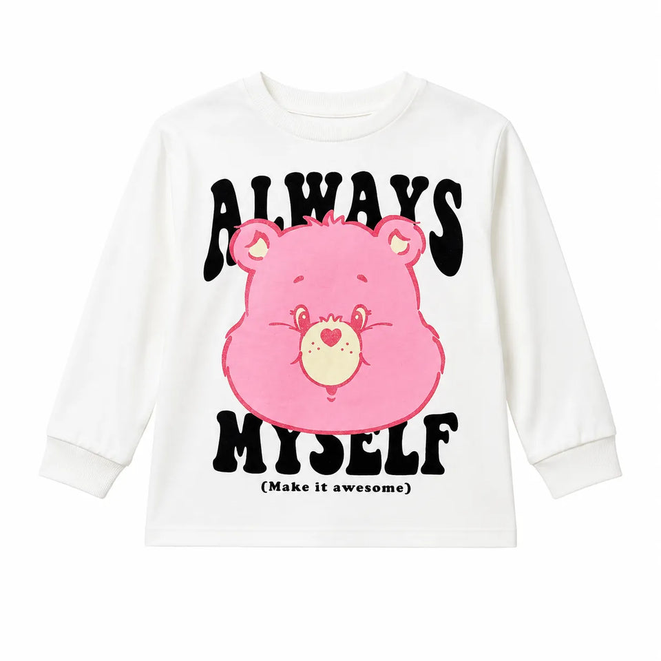 Zara Girl's White "Always Myself" Graphic Sweatshirt | Zara In Lebanon