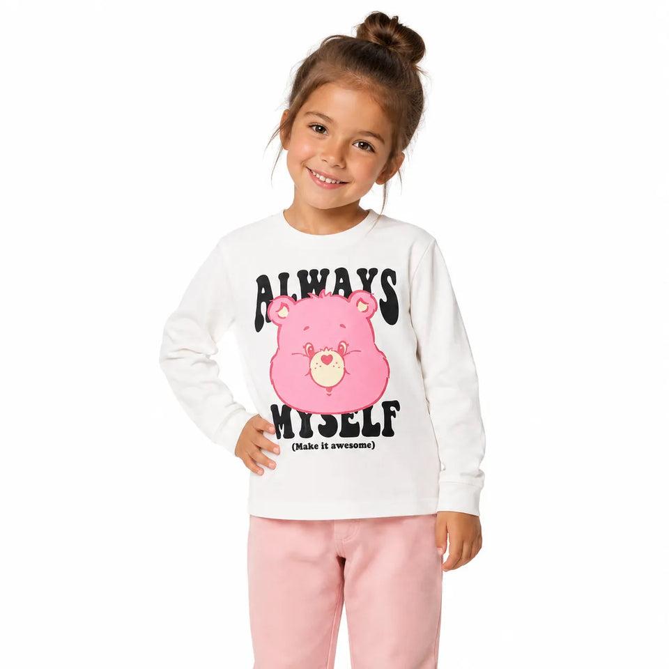 Zara Girl's White "Always Myself" Graphic Sweatshirt | Zara In Lebanon