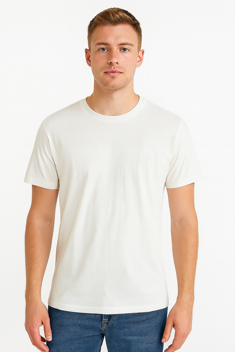 Wrangler Men's White Logo T-Shirt |Wrangler In Lebanon