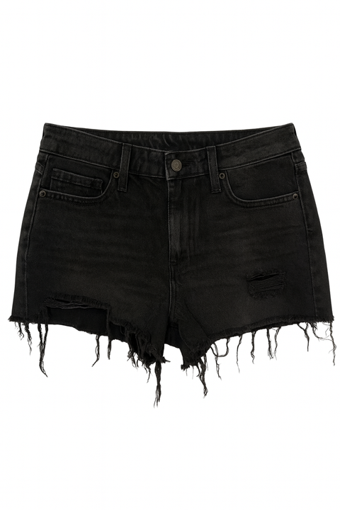 Forever 21 Women's Black Distressed Denim Boyfriend Shorts | Forever 21 In Lebanon