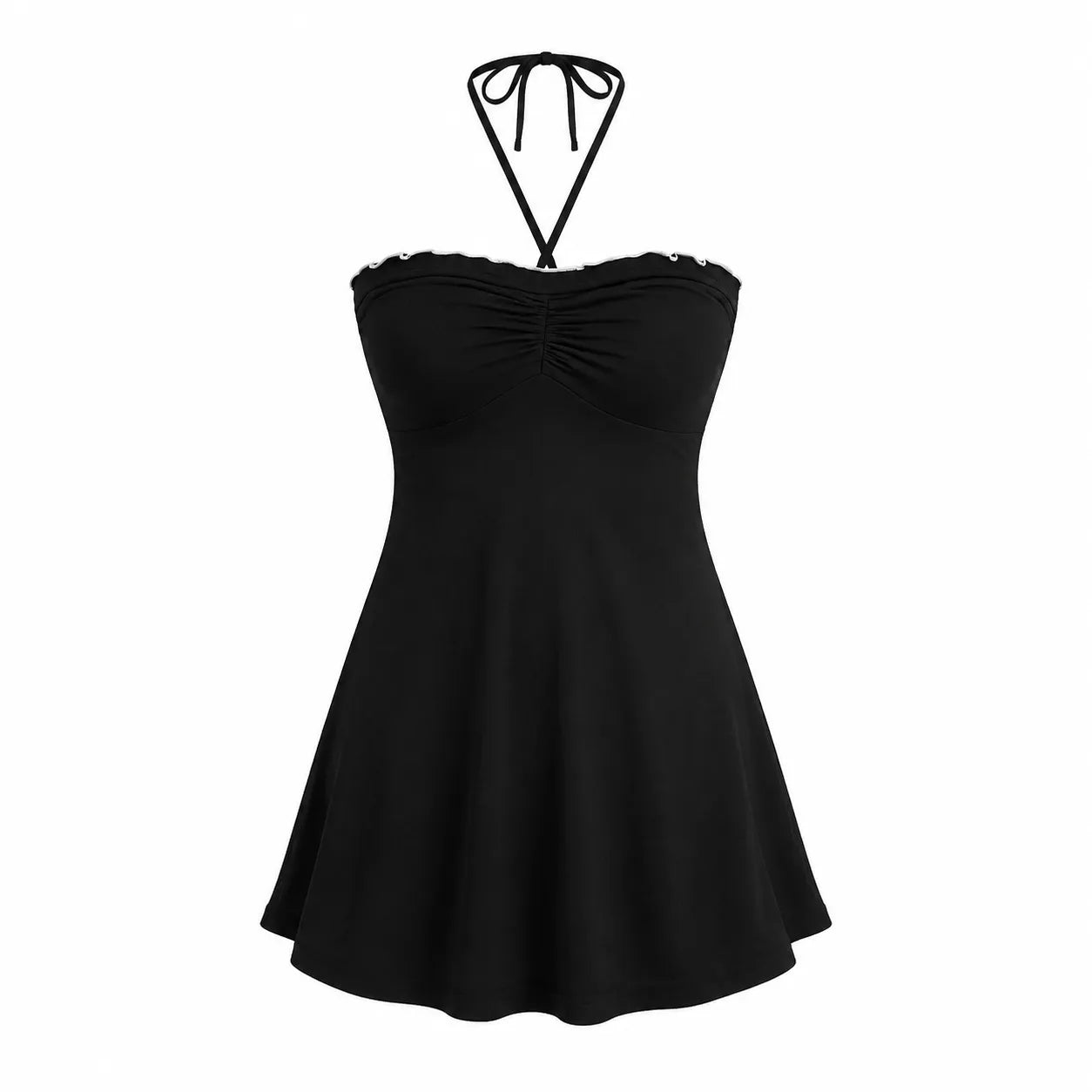 Forever 21 Women's Black Halter Neck Sleeveless Dress | Forever 21 In Lebanon